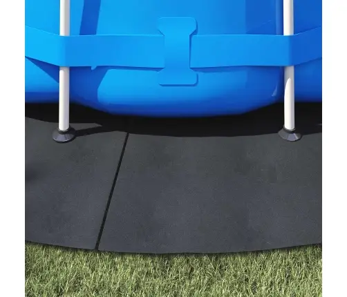 Baseina Grīdas Audums Melns Ø 428 Cm, Neaugošs Un Apaļš. Vidaxl