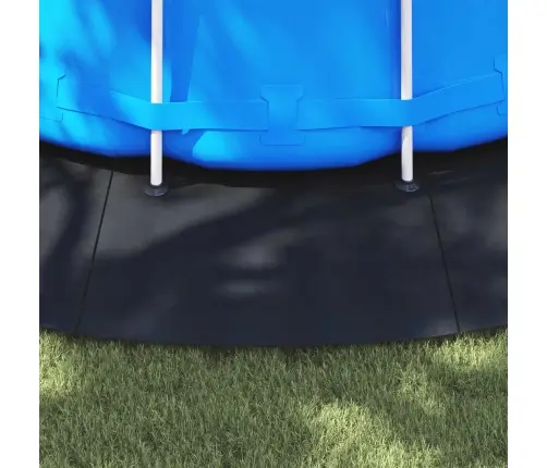 Baseina Grīdas Audums, Melns Ø 610 Cm, Neausts Audums, Apaļš Vidaxl