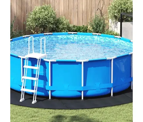 Baseina Zemes Audums, Melns, Ø 396 Cm, Neovīna Audums, Apaļš. Vidaxl