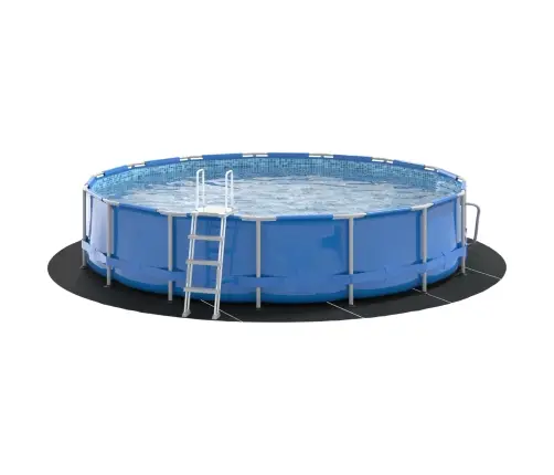 Baseina Grīdas Segums Melns Ø550 Cm, Izgatavots No Neuzaudējoša Auduma, Apaļš. Vidaxl