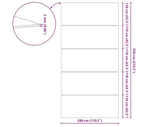 Baseino Dugno Plėvelė Reguliuojamas Juoda 550 X 280 X 0,1 Cm
