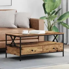 Kohvilaud With Drawer Vana Puit 100 X 51 X 45 Cm Tehispuit
