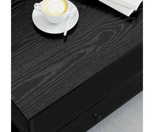 Kafijas Galdiņš Melns Ozols 100 X 51 X 45 Cm Inženierijas Koks Vidaxl