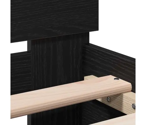 Lovos Rėmas Juoda Ąžuolo 90 X 190 Cm Apdirbta Mediena