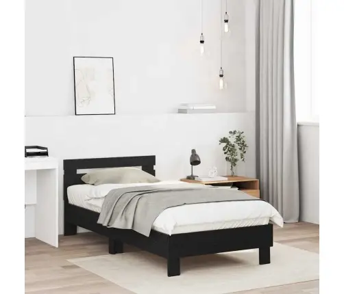 Lovos Rėmas Juoda Ąžuolo 90 X 190 Cm Apdirbta Mediena