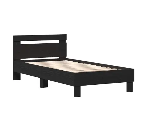 Lovos Rėmas Juoda Ąžuolo 90 X 190 Cm Apdirbta Mediena