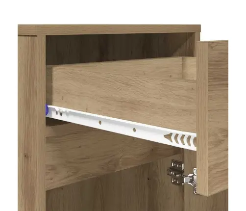 Led Voodiöötükk 2 Pcs Käsitöötamm 38 X 34 X 61 Cm Tehispuit