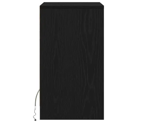 Led Naktsgaldiņš Ar Atvilktni 2 Pcs Melns Ozols 38 X 34 X 61 Cm Vidaxl