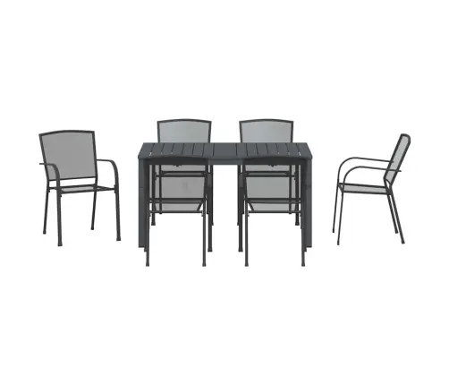 Aia Söögilaudade Komplekt 7 Pcs Antratsiit Pulberkattega Teras