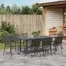 Sodo Valgomojo Komplektas 9 Pcs Antracitas Plienas