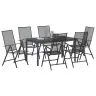 Dārza Ēdamgalds 7 Pcs Antracīta Pilna Izmēra Vidaxl
