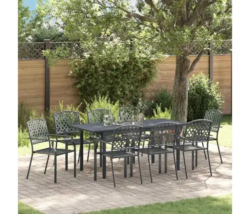 Aia Söögilaudade Komplekt 9 Pcs Antratsiit Pulberkattega Teras