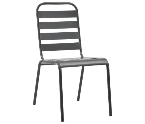 9 Gab. Ēdamgalds 9 Pcs Tumši Pelēks Lieli Vidaxl