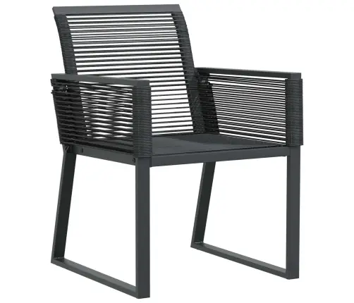 Dārza Ēdamgalds 9 Pcs Melna Lieli Vidaxl