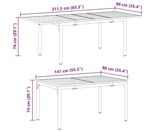 Sodo Valgomojo Komplektas 9 Pcs Pilka Poliratanas