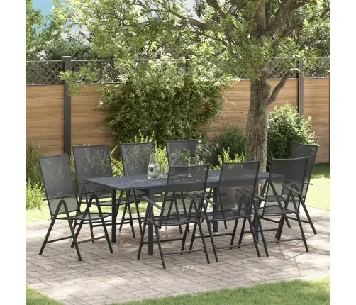 9 Daļu Mēbeļu Komplekts Antracīta Tērauda Vidaxl