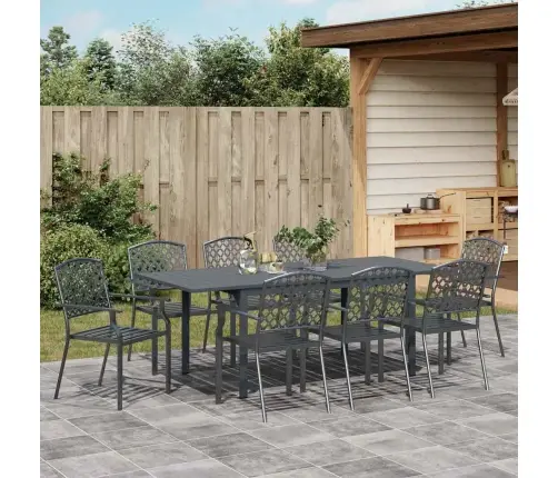 9 Daļu Priekšnamu Mēbeļu Komplekts, Antracīta Tērauds Vidaxl