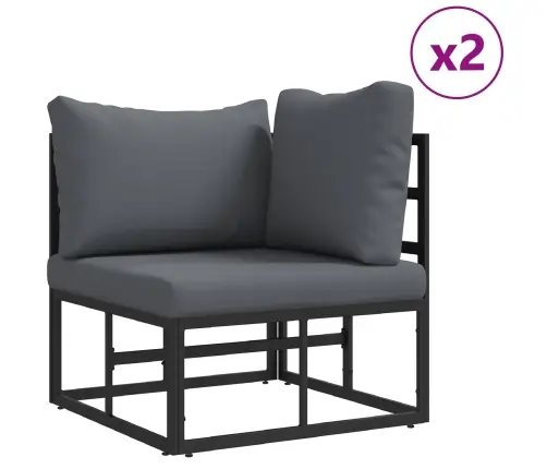 Dārza Dīvānu Komplekts 7 Pcs Melna 353 X 141.5 X 71 Cm Vidaxl