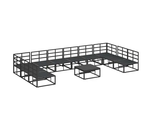 Aia Diivanikomplekt Padjaga 11 Pcs Must Alumiinium