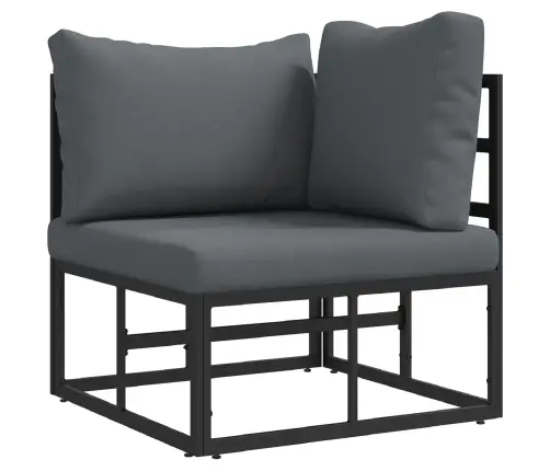 Dārza Dīvānu Komplekts 13 Pcs Melna 70 X 70 X 32 Cm Alumīnijs Vidaxl