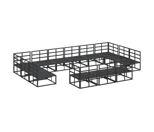 Aia Diivanikomplekt Padjaga 13 Pcs Must Alumiinium