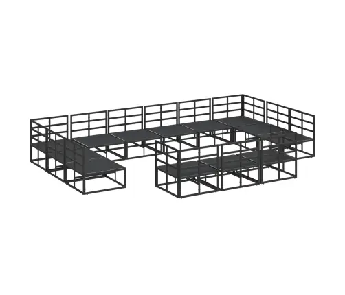 Dārza Dīvānu Komplekts 13 Pcs Melna 423 X 211.5 X 71 Cm Vidaxl