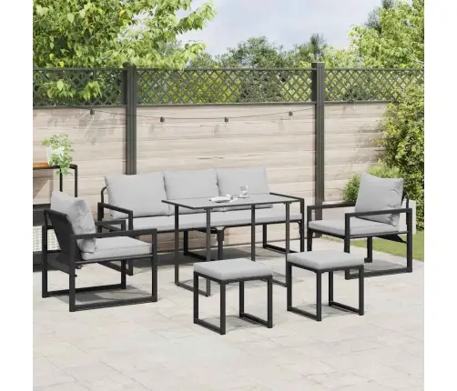 Aia Diivanikomplekt Padjaga 6 Pcs Must Teras