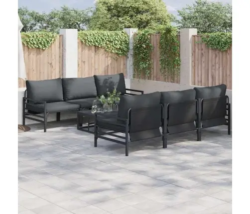 Dārza Dīvānu Komplekts 7 Pcs Antracīta 70 X 70.5 X 31.5 Cm Vidaxl Dārza Dīvānu Komplekts 7 Pcs Antracīta 70 X 70.5 X 31.5 Cm Vidaxl