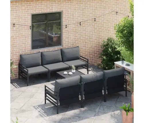 Dārza Dīvānu Komplekts 7 Pcs Antracīta 70 X 70.5 X 31.5 Cm Vidaxl Dārza Dīvānu Komplekts 7 Pcs Antracīta 70 X 70.5 X 31.5 Cm Vidaxl