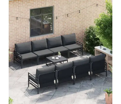 Aia Diivanikomplekt Padjaga 9 Pcs Must Teras