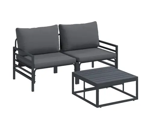Dārza Dīvānu Komplekts 3 Pcs Antracīta Tērauds Vidaxl