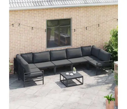 Dārza Dīvānu Komplekts 7 Pcs Antracīta Tērauds Vidaxl