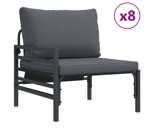 Dārza Dīvānu Komplekts 12 Pcs Antracīta Tērauds Vidaxl Dārza Dīvānu Komplekts 12 Pcs Antracīta Tērauds Vidaxl