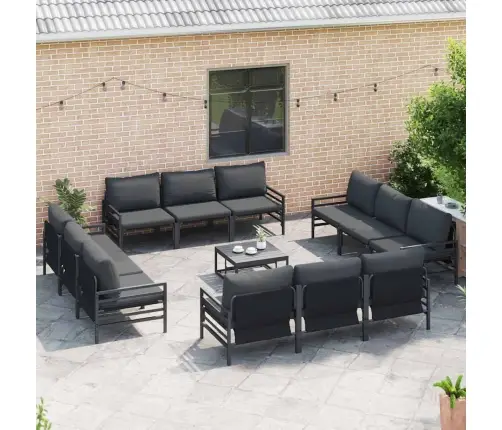 Aia Diivanikomplekt Padjaga 13 Pcs Must Teras