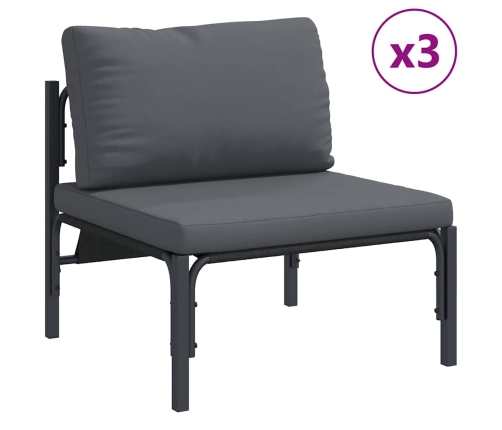 Dārza Dīvānu Komplekts 5 Pcs Antracīta Tērauds Vidaxl