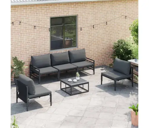 Aia Diivanikomplekt Padjaga 6 Pcs Must Teras