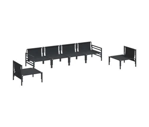 Dārza Dīvānu Komplekts 6 Pcs Antracīta Tērauds Vidaxl