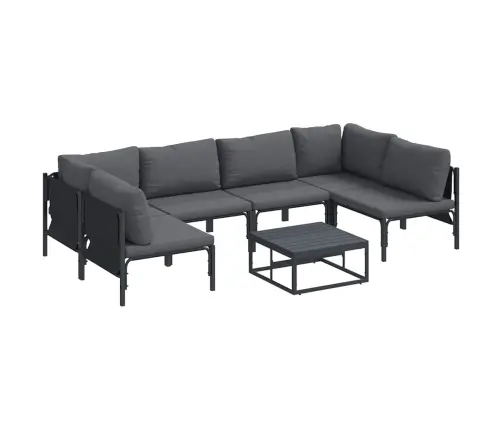Dārza Dīvānu Komplekts 7 Pcs Antracīta Tērauds Vidaxl