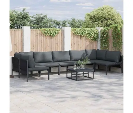 Aia Diivanikomplekt Padjaga 7 Pcs Must Teras