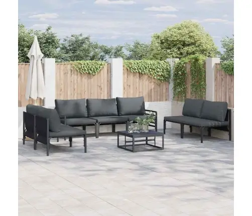 Aia Diivanikomplekt Padjaga 8 Pcs Must Teras