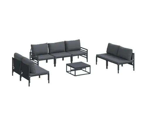 Aia Diivanikomplekt Padjaga 8 Pcs Must Teras