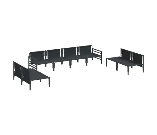 Dārza Dīvānu Komplekts 8 Pcs Antracīta Tērauds Vidaxl