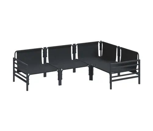 Dārza Dīvānu Komplekts 4 Pcs Antracīta Tērauds Vidaxl Dārza Dīvānu Komplekts 4 Pcs Antracīta Tērauds Vidaxl