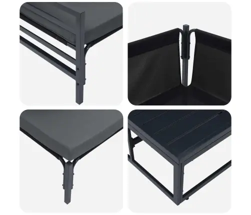 Aia Diivanikomplekt Padjaga 7 Pcs Must Teras