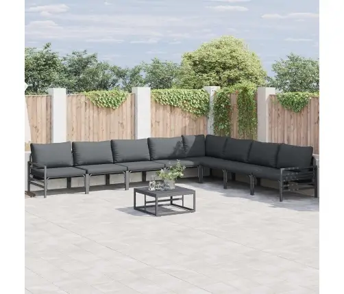 Dārza Dīvānu Komplekts 8 Pcs Antracīta Tērauds Vidaxl