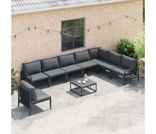 Dārza Dīvānu Komplekts 8 Pcs Antracīta Tērauds Vidaxl