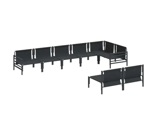 Dārza Dīvānu Komplekts 8 Pcs Antracīta Tērauds Vidaxl