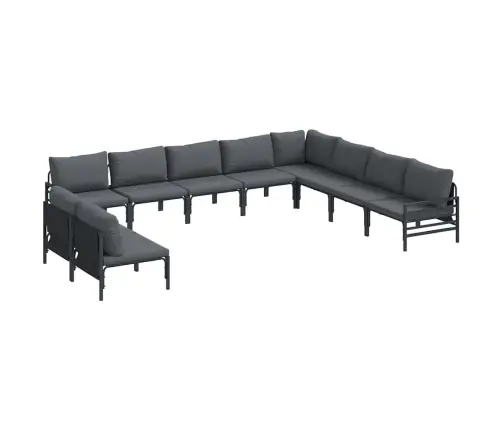 Dārza Dīvānu Komplekts 10 Pcs Antracīta Tērauds Vidaxl