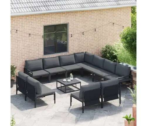 Aia Diivanikomplekt Padjaga 11 Pcs Must Teras