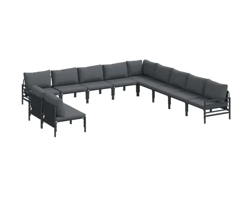 Aia Diivanikomplekt Padjaga 11 Pcs Must Teras